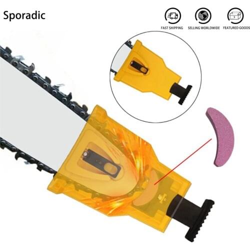 Chainsaw Teeth Chain Sharpener Chainsaw Portable Durable Easy Power Sharp Bar-Mount Fast Grinding Chainsaw Chain Sharpener Tools