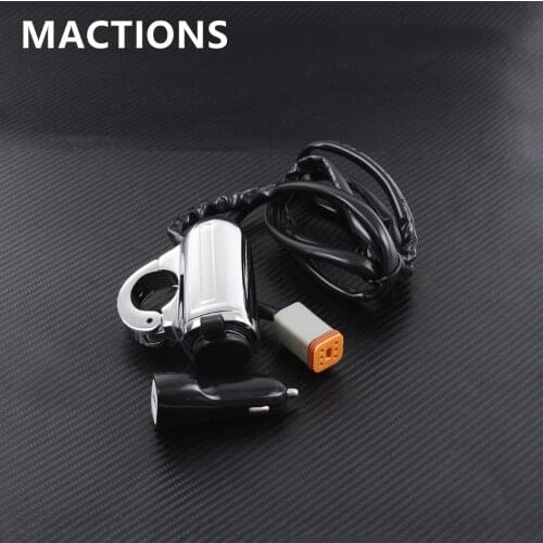 1" Handlebar Mount Auxiliary USB Power Port For Harley Street XG500 XG750 15-17
