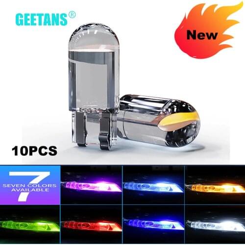 10PCS New T10 W5W WY5W white COB LED Car Wedge Parking Light Side Door Bulb Instrument Lamp Auto License Plate Light CJ