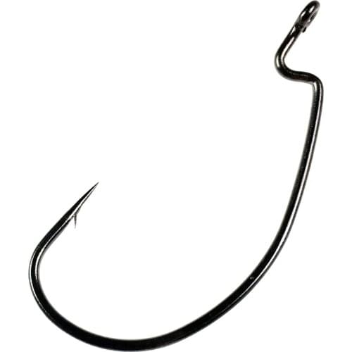 10pcs Carbon Steel Fishing Hook Wide Crank Offset Fishhook For Soft Worm Lure 5/0#-5# Bass Barbed Carp Fishing Hooks