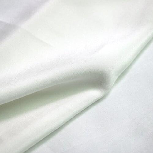 100cm*110cm Heavy Silk Fabric Crepe De Chine Natural White Wedding Gown Material Cotton Silk CDC