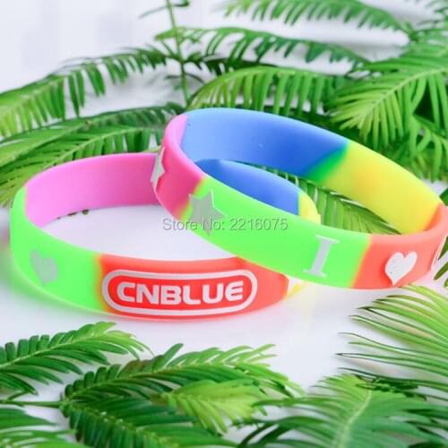 300pcs Segment K-POP C.N.Blue CNBlue wristband silicone bracelets free shipping by DHL express