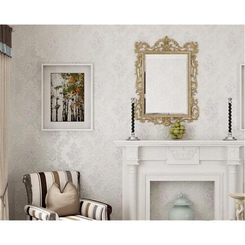 Beibehang papel de parede European garden Damascus Suihua high foaming non woven wallpaper 3D room background wall paper