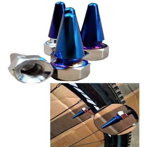 4Pcs 2PCS Universal Car Spike Tire Valves Motorcycle Auto Bike Spike Shape Dustproof Tire Wheel Stem Valve Caps