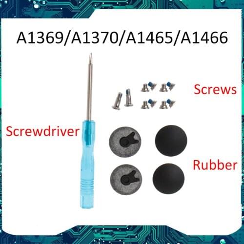 4Pcs New For Macbook Air 11" 13" A1369 A1370 A1465 A1466 Bottom Case Rubber Feet + Screw + Tool