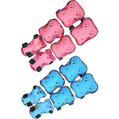 6 pieces / set of childrens outdoor roller skating bicycle knee, elbow and wrist cover set safety protection