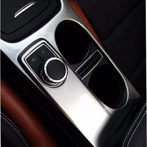 Car ABS water Cup Holder Cover frame Trim for Mercedes Benz A/GLA/CLA Class C117 W117 2012-2017 Accessories Car Styling For LHD