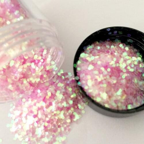 Bling Shiny Pink Iridescent Colorful Multicolor Nail Art FINE GLITTER Sheet UV Gel Acrylic Nails DIY Accessory N12