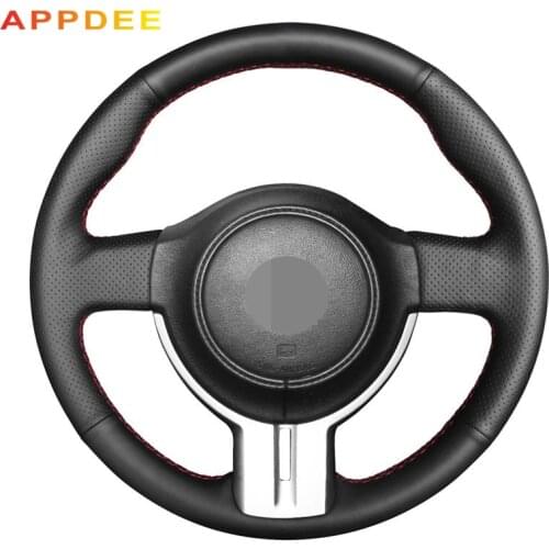 Handsewing Black Artificial Leather Steering Wheel Covers for Toyota 86 2012-2015 Subaru BRZ 2012-2015
