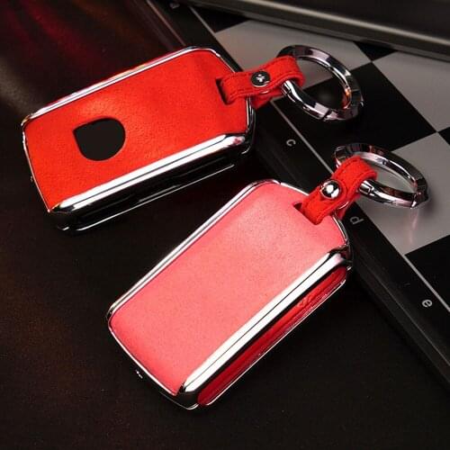 Car Key Case Wallet Cover 5 Buttons Suede Leather Smart Key Holder For volvo xc90 2017 2018 s90 v90 t5 t6 2015 2016 t8 xc60 fob