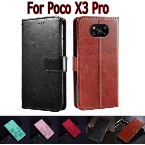 Case For Xiaomi Poco X3 Pro Cover Phone Protective Shell Funda For Poco X3 Pro Case Flip Wallet Stand Leather Book Etui Hoesje