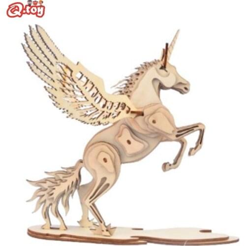 Wooden 3D toy decoration Ornament room desk office DIY model puzzle wood 3D puzzle laser cutting Montessori toy Christmas gift