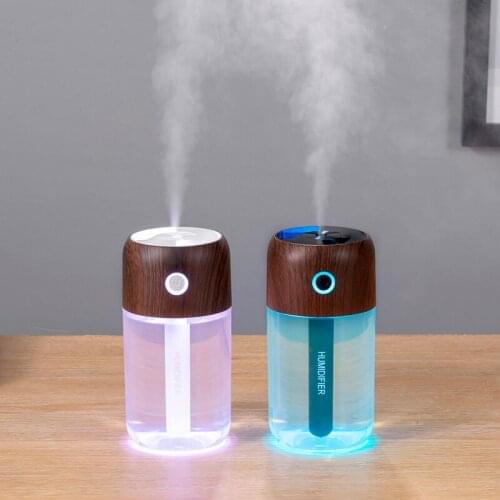ELOOLE Wood Grain Mini Air Humidifier USB Ultrasonic Aroma Essential Oil Diffuser Nanometer Atomization Spray For Home Car