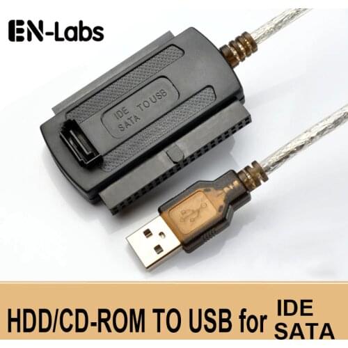 En-Labs 3-in-1 USB 2.0 To IDE / SATA 2.5",3.5" Hard Drive Disk HDD SSD 480Mb/s Data Interface Converter Adapter Cable