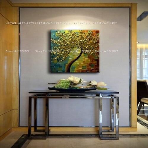 Canvas painting Acrylic 3D Knife Flower abstract painting wall art picture for living room home decor quadros caudros decoracion