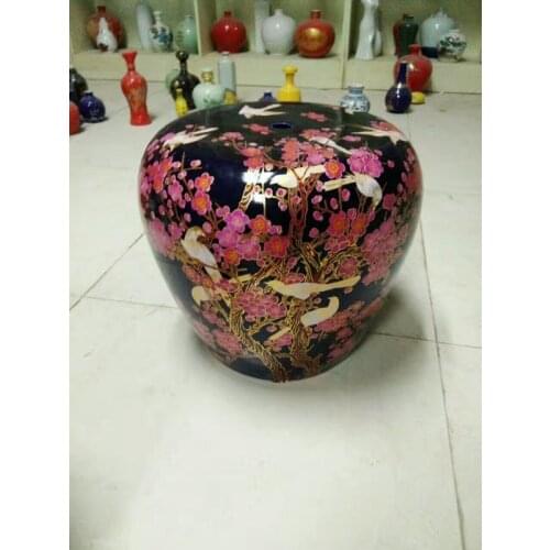 Chinese red ceramic toilet stool in bride shoes stool