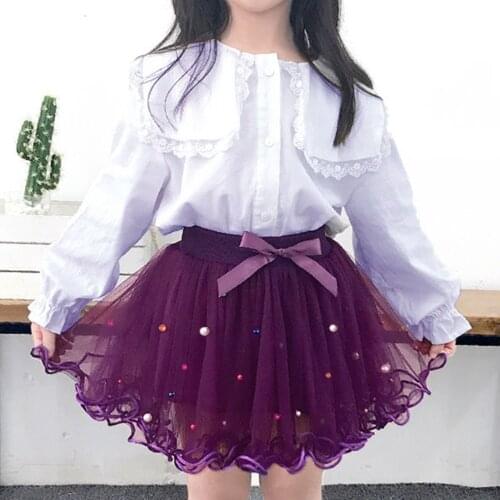 Girls short skirt half skirt new mesh skirt girl baby versatile dance skirt childrens four seasons Korean princess skirt fashi