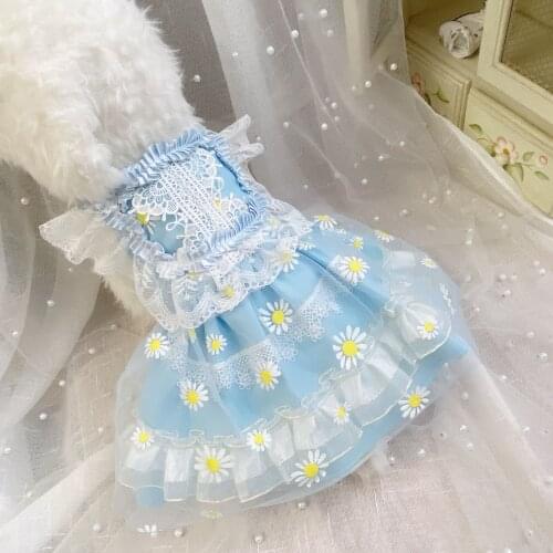 Pet Cat Small Dog Dress Princess Wedding Dress Summer Thin Miniature Pinscher Yorkshire Pomeranian Poodle Bichon Dog Clothing