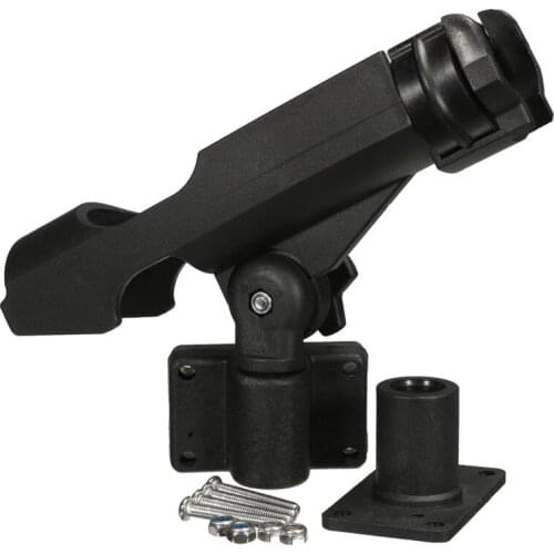 Fishing Tools Metal Fishing Rod Holder Boat Kayak Rotatable Swivel Side Rail Mount Kits Tackle Boat Fishing Fixed Rod Accessory