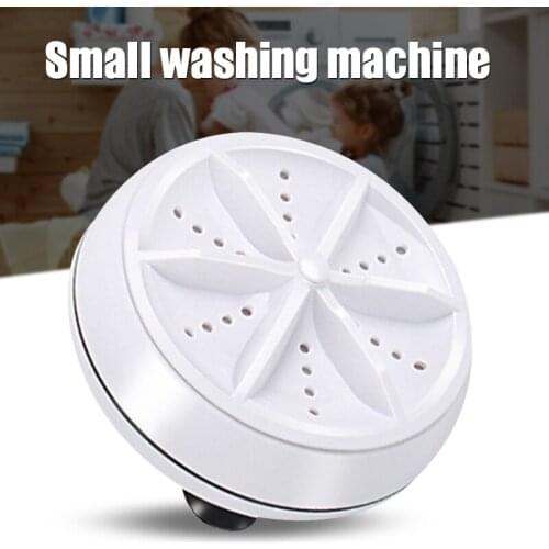 Multifunctional Ultrasonic Washing Machine 9cm Round Mini Portable Cleaning Tool for Travel Outdoor Use can CSV