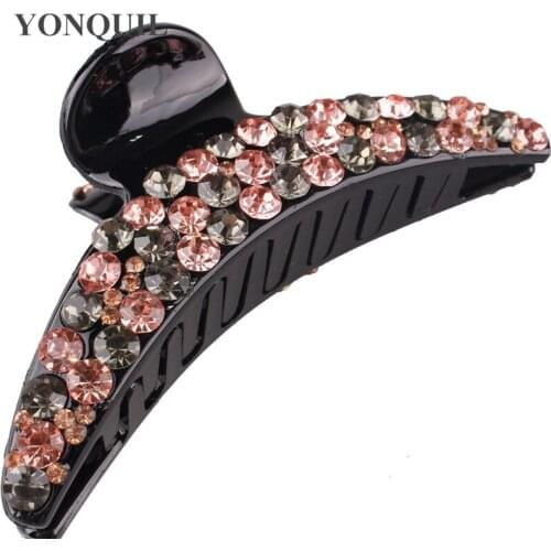 Fashion Rhinestone Hair Claws Flower Banana Hair Clips Women Crystal Hairgrip Trendy Clip Barrettes Headdress Hair Accessories