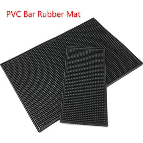 Non-slip Bar Rubber Mat PVC Pad Coaster Kitchen Placemat Bar Cup Mug Set Beer Whiskey Waterproof Bar Accessories Rectangle Mat