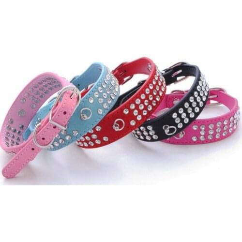 Small Cats Dogs Collars Rhinestone Chihuahua Pet Necklace Accessories Collar Puppy Supplies animaux accessoires chien