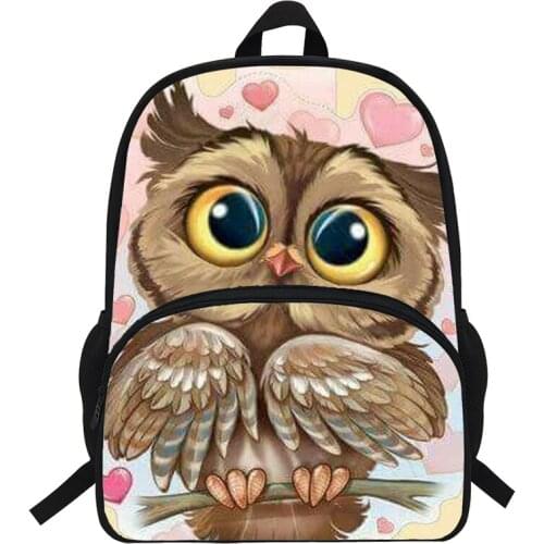 16inch Cartoon Owl Print Backpack For Teenagers Kids Boys&Girls Children Student School Bags Laptop Travel Shoulder Bag