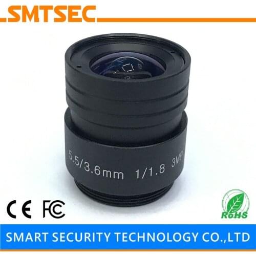 SMTSEC SL-5518MP 5.5mm 1/1.8" F1.4 CS Mount HD 3MP Megapixels CCTV Lens For IP Security Camera