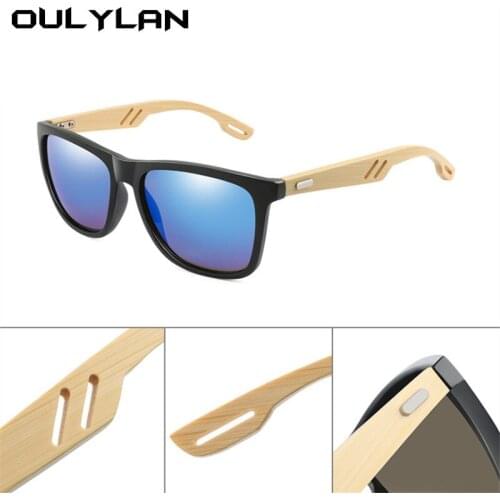 Oulylan Bamboo Sunglasses Women Men Luxury Brand Designer Wooden legs Sun Glasses Female Male classic Vintage Eyeglasses UV400