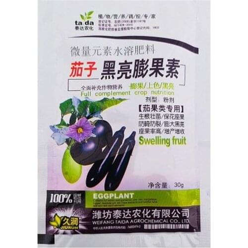 Special Foliar Fertilizer for Eggplant Black and Bright Swelling Fruit for Increasing Production and Preventing Cracking Fruit