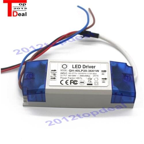 Free shipping 1pcs 20W 30W 40W LED Driver 20-36x1W 350mA DC60-120V High Power LED Powr Supply For Floodlight
