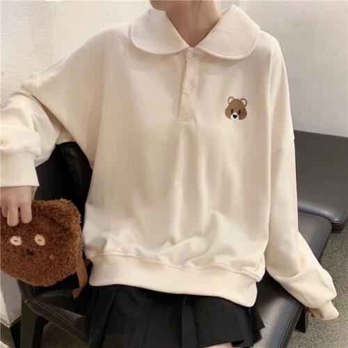 Sweatshirts Female Students 2021 Autumn Winter Clothing Korean Style Solid Loose Top Trend Sweatshirt Women Fashion Pullovers