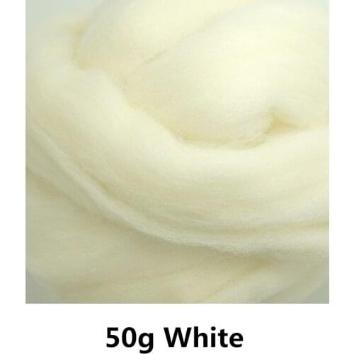 Free shipping 50g Super Fast felting Short Fiber Wool in Needle Felt wool felt color White wet felting