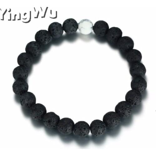 Yingwu Trendy Natural Stone Love Purple Bead Bracelet Vintage Charm Round Chain Beads Bracelets Jewelry For Women Friend Gift