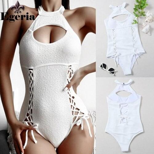 Las mujeres traje de baño Sexy blanco Color sólido lazo vendaje de Bandeau traje Bikinis camisolas Lencería conjunto Bikini de M