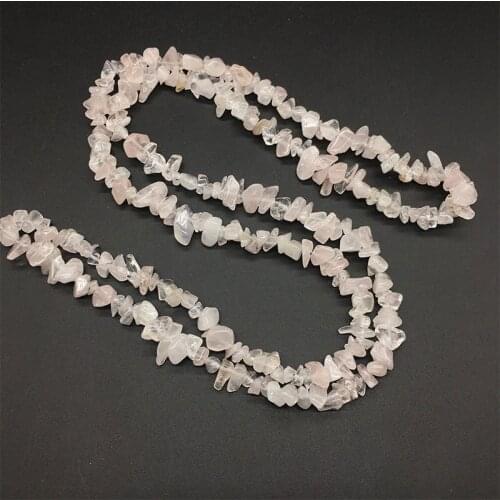 1 Strand 4-8mm Natural Rose Pink Crystal Quartz Stone Chips Nuggets Jewelry Accessories Loose Strand Beads DIY for Bracelets