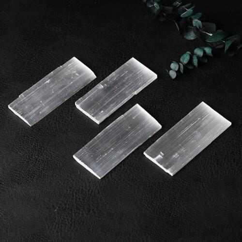 1PC Natural Selenite Crystal Stick Gypsum White Quartz Crystal Chip Air Purification Of Natural Stone And Mineral Specimens