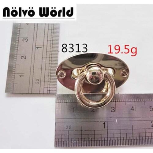 10pcs 38*24mm light gold oval lock fashion hardware bag accessory lock for handbag purse