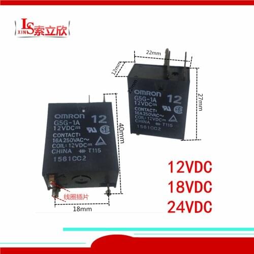 10PCS/LOT 100%Original New Relay G5G-1A G5G-1A 18VDC G5G-1A 24VDC 12VDC G5G-1A-18VDC G5G 1A 12V 18V 24V 3PIN
