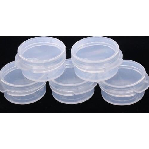 10pcs Portable Cosmetic Jar Sample Cream Sealing Mini Jar Face Bottle Plastic Eyeshadow Makeup Face Cream Container