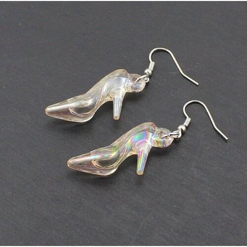 12 pair /lot fashion jewelry acrylic resin high heel earring for women