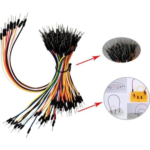 65pcs/Lot New Solderless Flexible Breadboard Jumper wires Cables Bread plate line