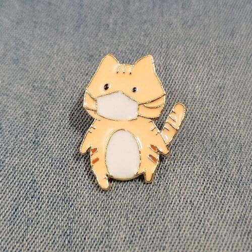 Anime Pin Creative Tiger Brooch Enamel Pin Lapel Pin Metal Clothes Badges Backpack Hat Unique Items Jewelry Decoration Anime Pin