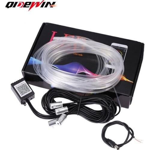Car LED light guide atmosphere lamp colorful cold light line one drag five mobile phone app music voice controlled atmosphere
