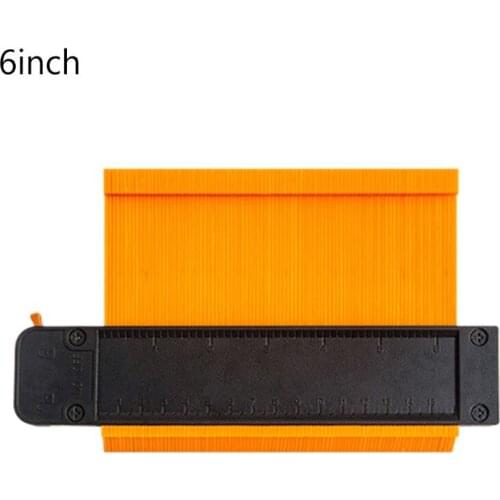 Wider Contour Gauge with Lock Profile Tool Alloy Edge Shaping Wood Measure Ruler