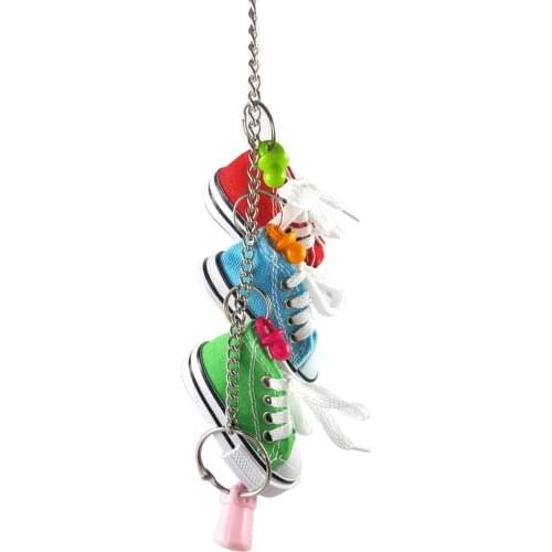 Pet Bird Parrot Toy Bite Toy Hanging shoes with Chain Cage Accessories BT041