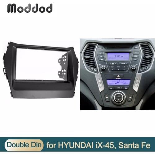 Double Din Radio Fascia for HYUNDAI IX45 2012+ Car Stereo Bezel Dash Kit Fit Installation Trim Facia Face Plate Panel DVD Frame