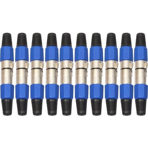 Hot 2/5/10Pairs XLR 3Pin Female MIC Jack Plug Audio Microphone Cable Connector for microphone, audio equipment