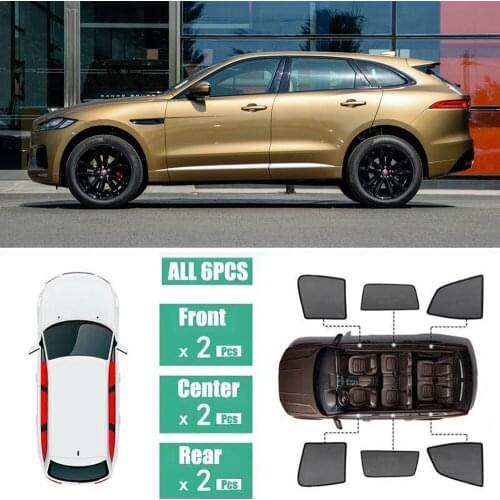 Side Windows Magnetic Sun Shade UV Protection Ray Blocking Mesh Visor Fit For Jaguar F-PACE 2016